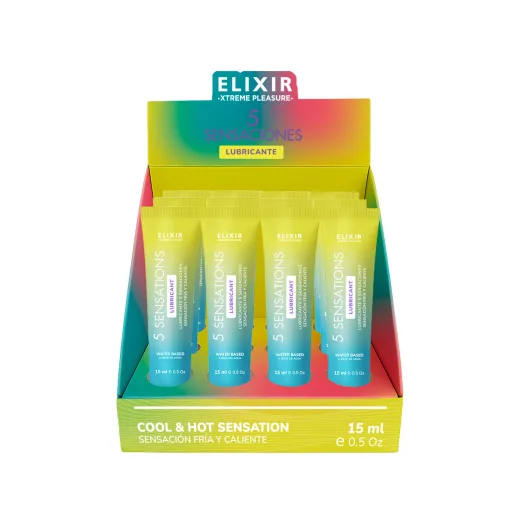 Lubricante 5 Sensaciones Elixir 15ml Caja x 12 UND