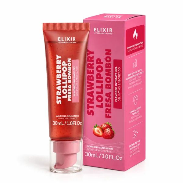 Lubricante Saborizado Fresa Bombon Elixir - Tamaño: 30ML